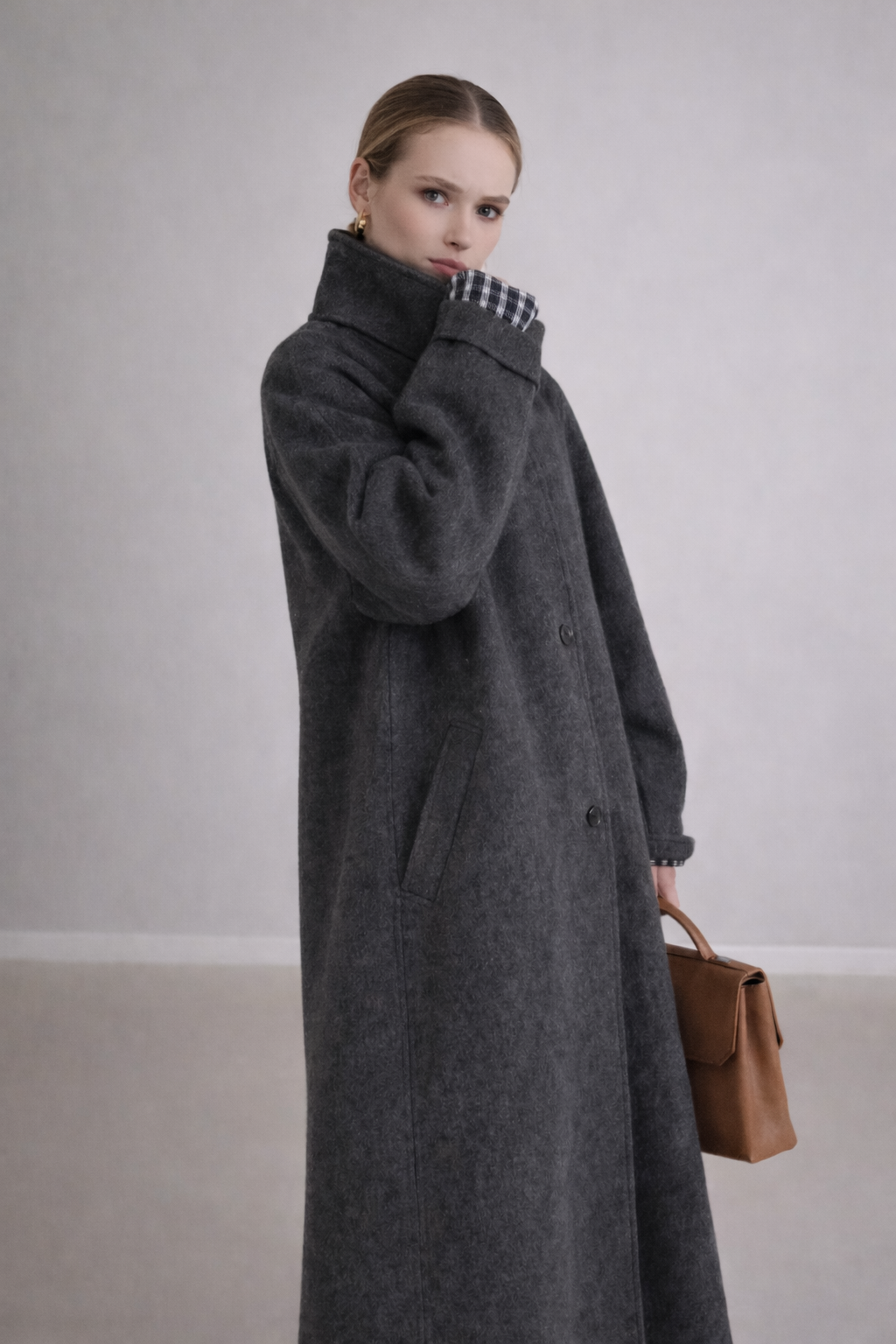 Maison d’Élégance™ Double‑Breasted Cashmere‑Wool Blend Long Coat — Luxe Winter Heritage