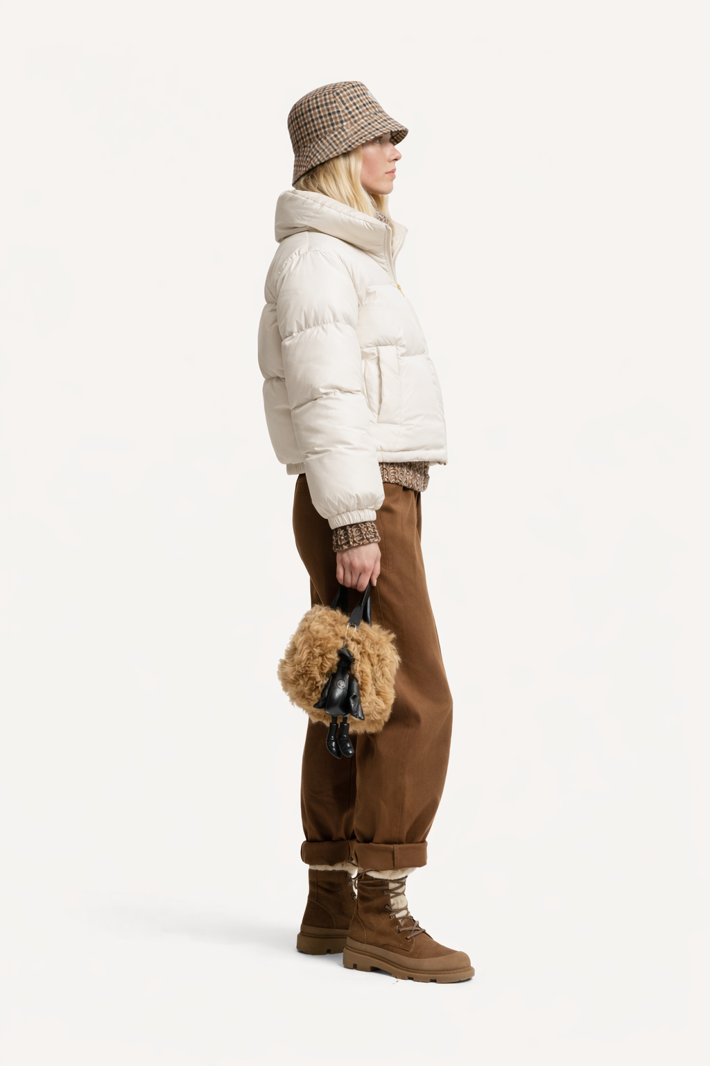 Elevé Arctic Quilted Slim Zip‑Up Puffer Coat — Luxe Insulated Winter Silhouette