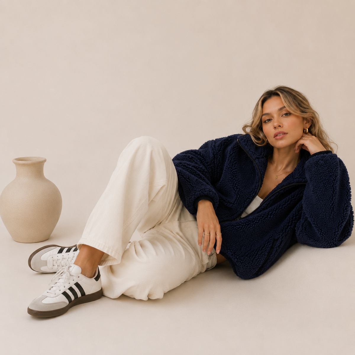 Maison Élevé Vintage Knit Zip‑Up Cardigan — Luxe Autumn‑Winter Layered Knitwear