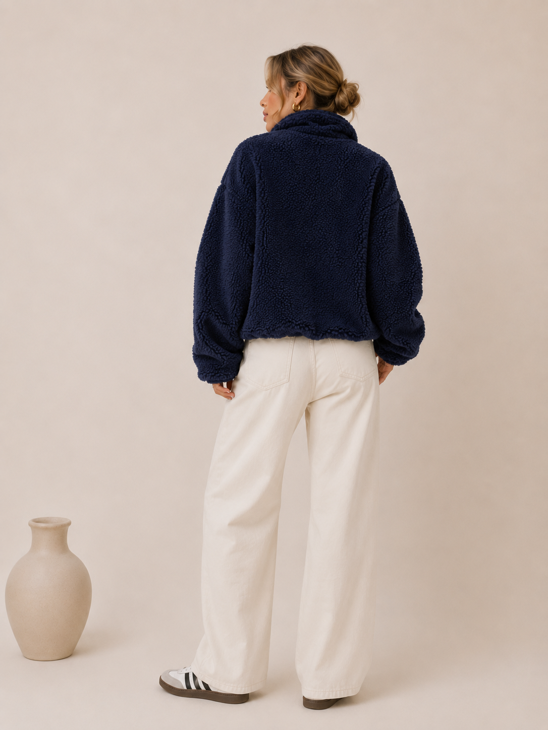 Maison Élevé Vintage Knit Zip‑Up Cardigan — Luxe Autumn‑Winter Layered Knitwear
