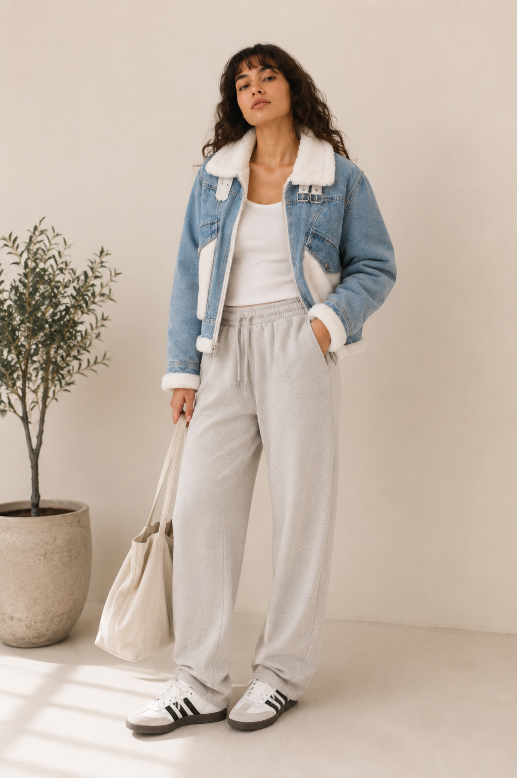 Prestige Oversized Long Winter Jacket — Luxe Woven Cotton Textured Outerwear