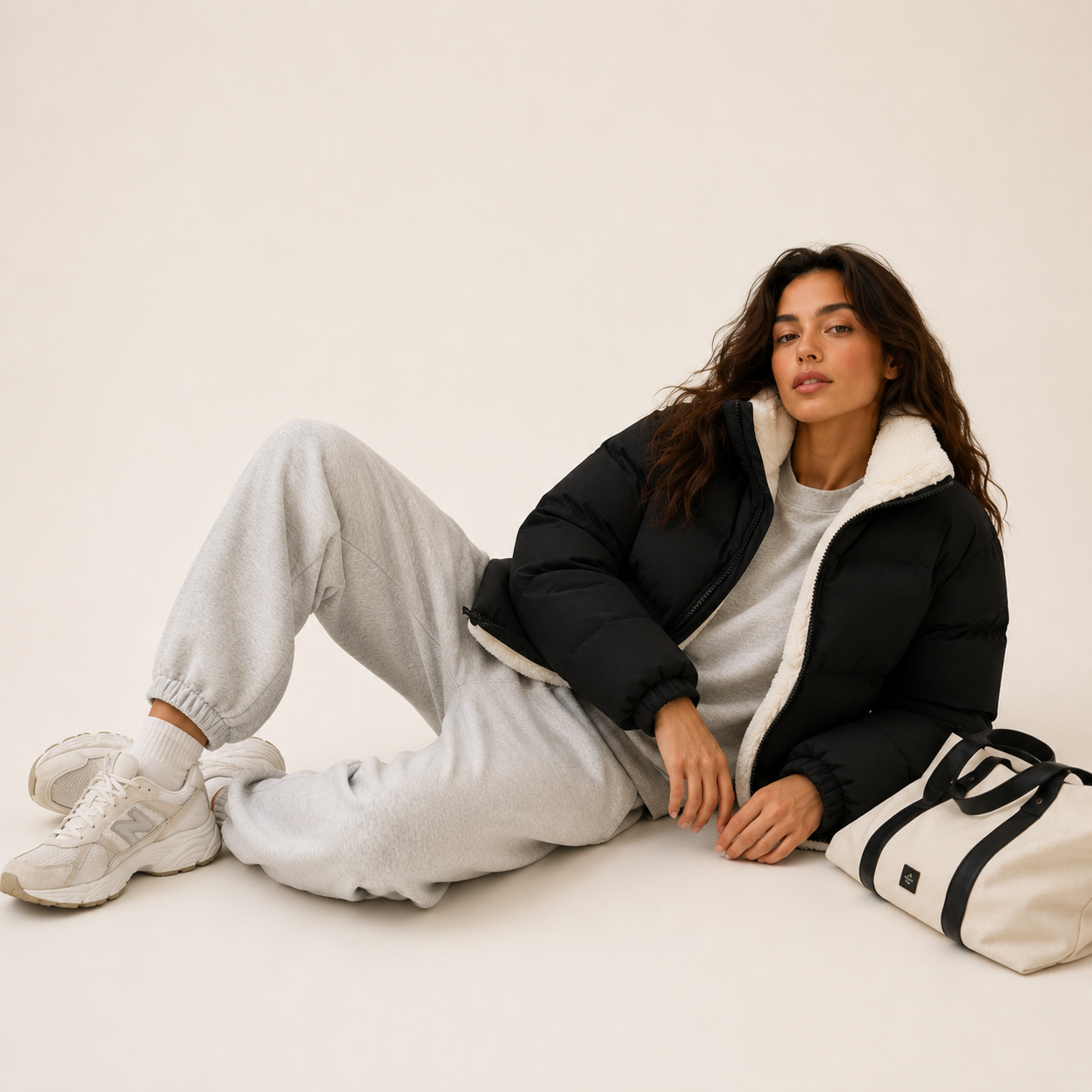 Elevé Arctic Quilted Puffer Coat — Streamlined Zip-Up Padded with Refined Winter Warmth