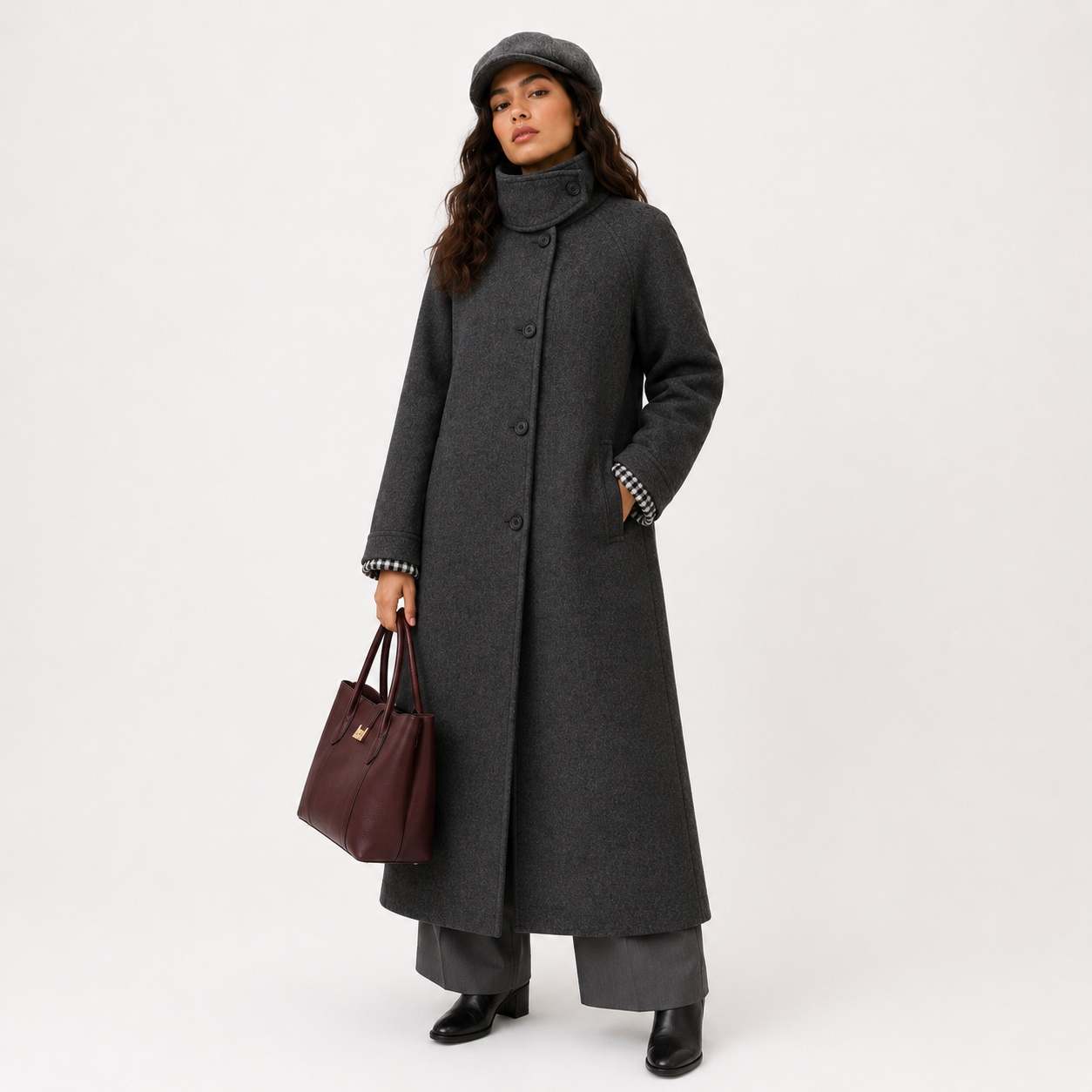 Maison d’Élégance™ Double‑Breasted Cashmere‑Wool Blend Long Coat — Luxe Winter Heritage