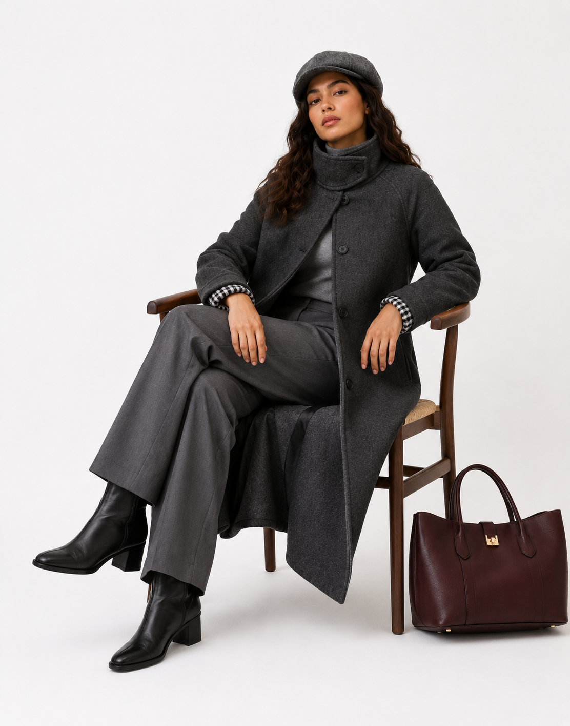 Maison d’Élégance™ Double‑Breasted Cashmere‑Wool Blend Long Coat — Luxe Winter Heritage