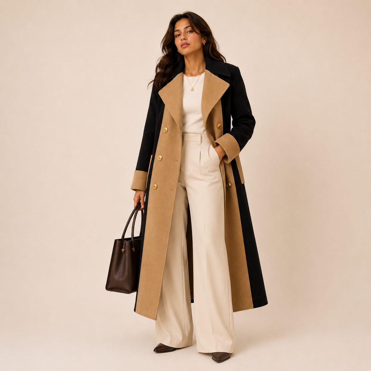 The Étoile Noir Women’s Premium Long Wool Coat — Signature Tailored Winter Elegance