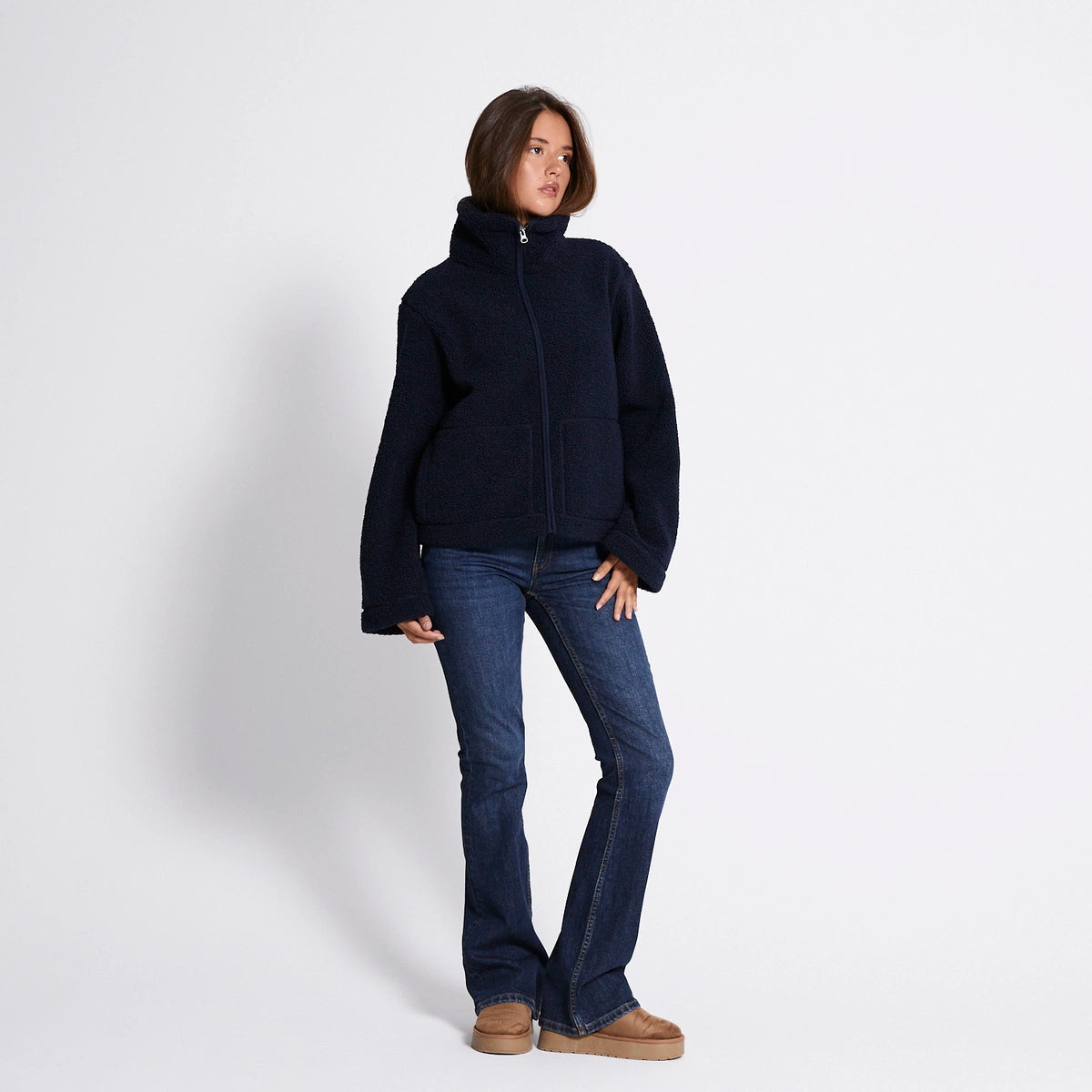 Maison Élevé Vintage Knit Zip‑Up Cardigan — Luxe Autumn‑Winter Layered Knitwear
