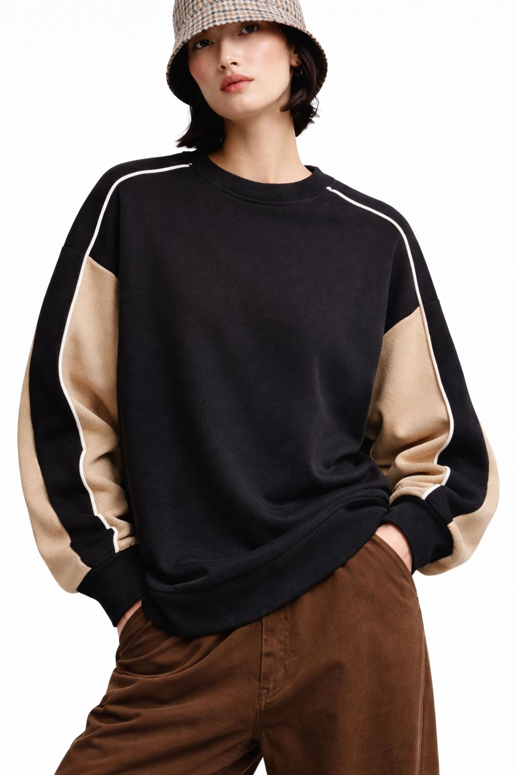 Odie Retro Patchwork Crew Neck Sweatshirt – Modern Street Luxe