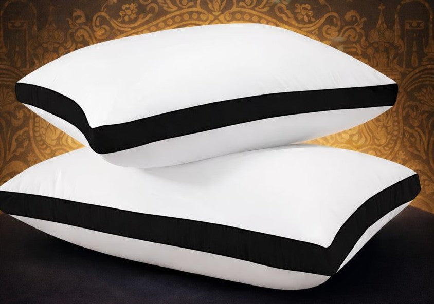 Premium Egyptian Cotton Box Pillows Hotel Quality Gusseted Plush Design for Back Stomach & Side Sleepers Down Alternative Filling Hypoallergenic Breathable Washable Cover