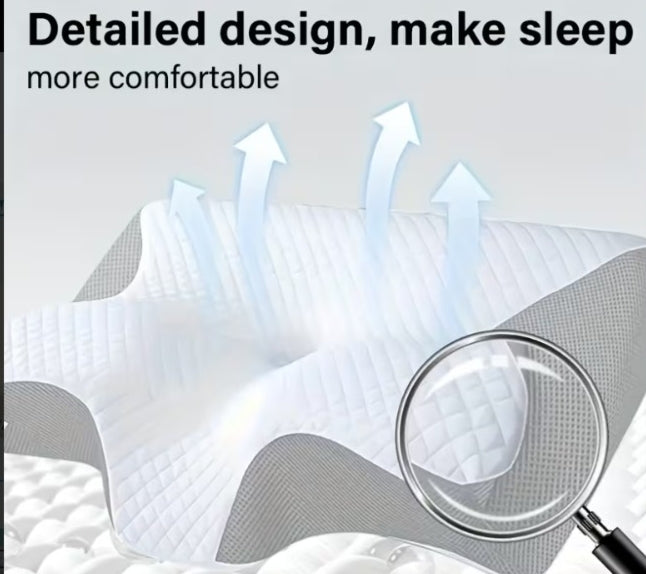 Orthopedic Cervical Neck Pillow – Ergonomic Memory Foam Support for Side Sleepers, Back Sleepers & Stomach Sleepers