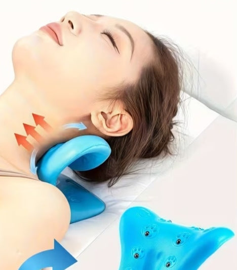 Authentic Magnetic Ergonomic Neck Pillow | 7-Point Magnetic Massage Neck Stretcher for Cervical Support & Shoulder Relaxation | Portable Design | Ideal for Home, Office & Travel