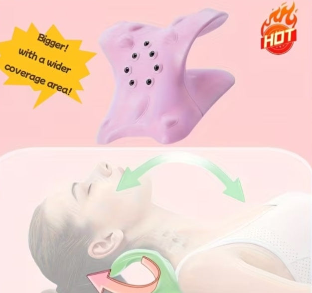 Authentic Magnetic Ergonomic Neck Pillow | 7-Point Magnetic Massage Neck Stretcher for Cervical Support & Shoulder Relaxation | Portable Design | Ideal for Home, Office & Travel