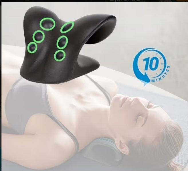 Authentic Magnetic Ergonomic Neck Pillow | 7-Point Magnetic Massage Neck Stretcher for Cervical Support & Shoulder Relaxation | Portable Design | Ideal for Home, Office & Travel