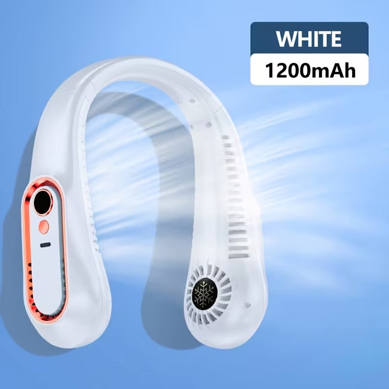 Mini Bladeless neck fan- rechargeable portable cooling fan with 5 speed