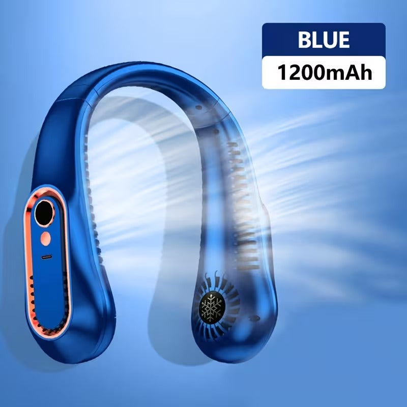 Mini Bladeless neck fan- rechargeable portable cooling fan with 5 speed