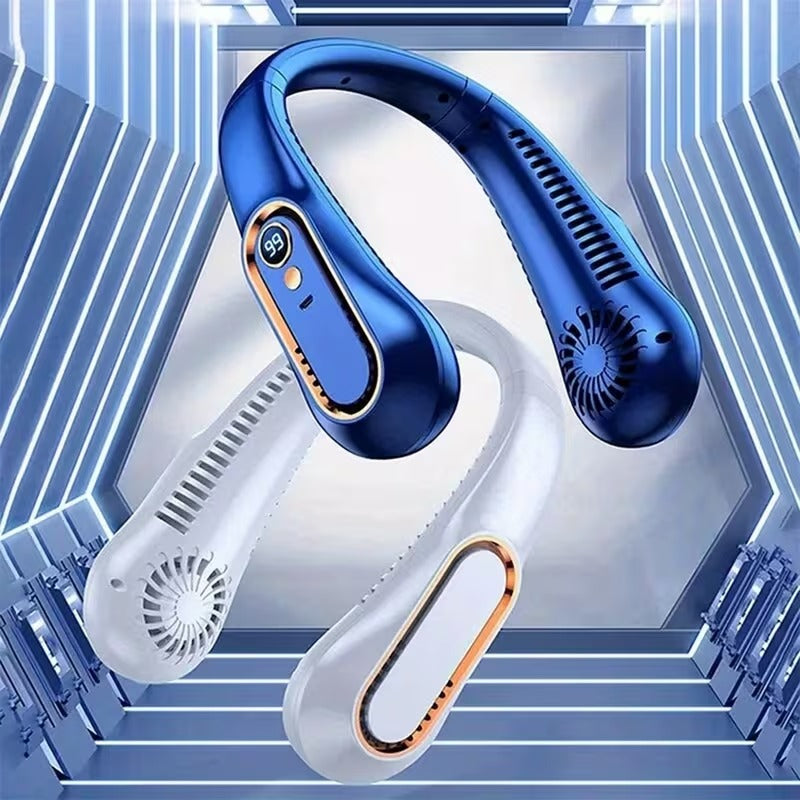Mini Bladeless neck fan- rechargeable portable cooling fan with 5 speed