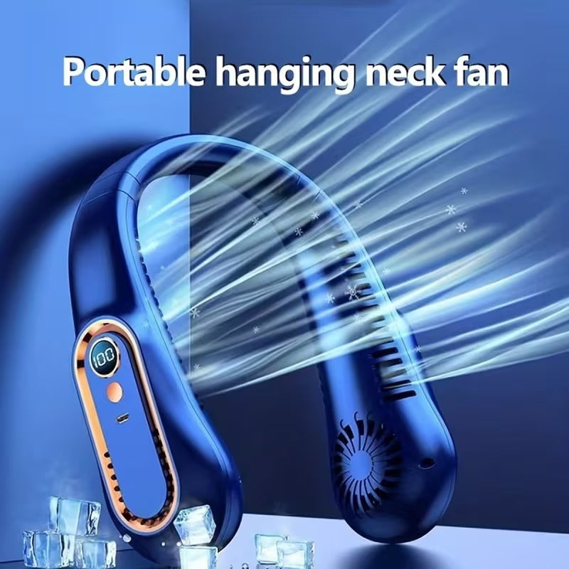 Mini Bladeless neck fan- rechargeable portable cooling fan with 5 speed