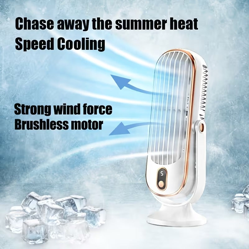 Desktop USB rechargeable fan ultra-quiet 5 speed air circulation fan