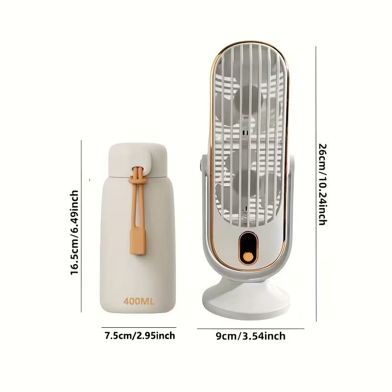 Desktop USB rechargeable fan ultra-quiet 5 speed air circulation fan