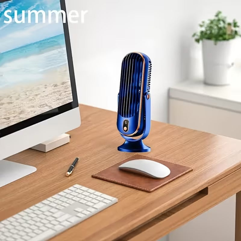 Desktop USB rechargeable fan ultra-quiet 5 speed air circulation fan