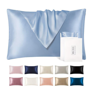 Luxury Mulberry Premium Quality Silk Pillowcase with Invisible Zipper | Soft & Breathable Pillow Cover for Hair & Skin | Bedroom, Sofa & Dorm